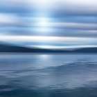 USA, Washington State, Hood Canal. Composite of cloudy reflections on Hood Canal. Art Print